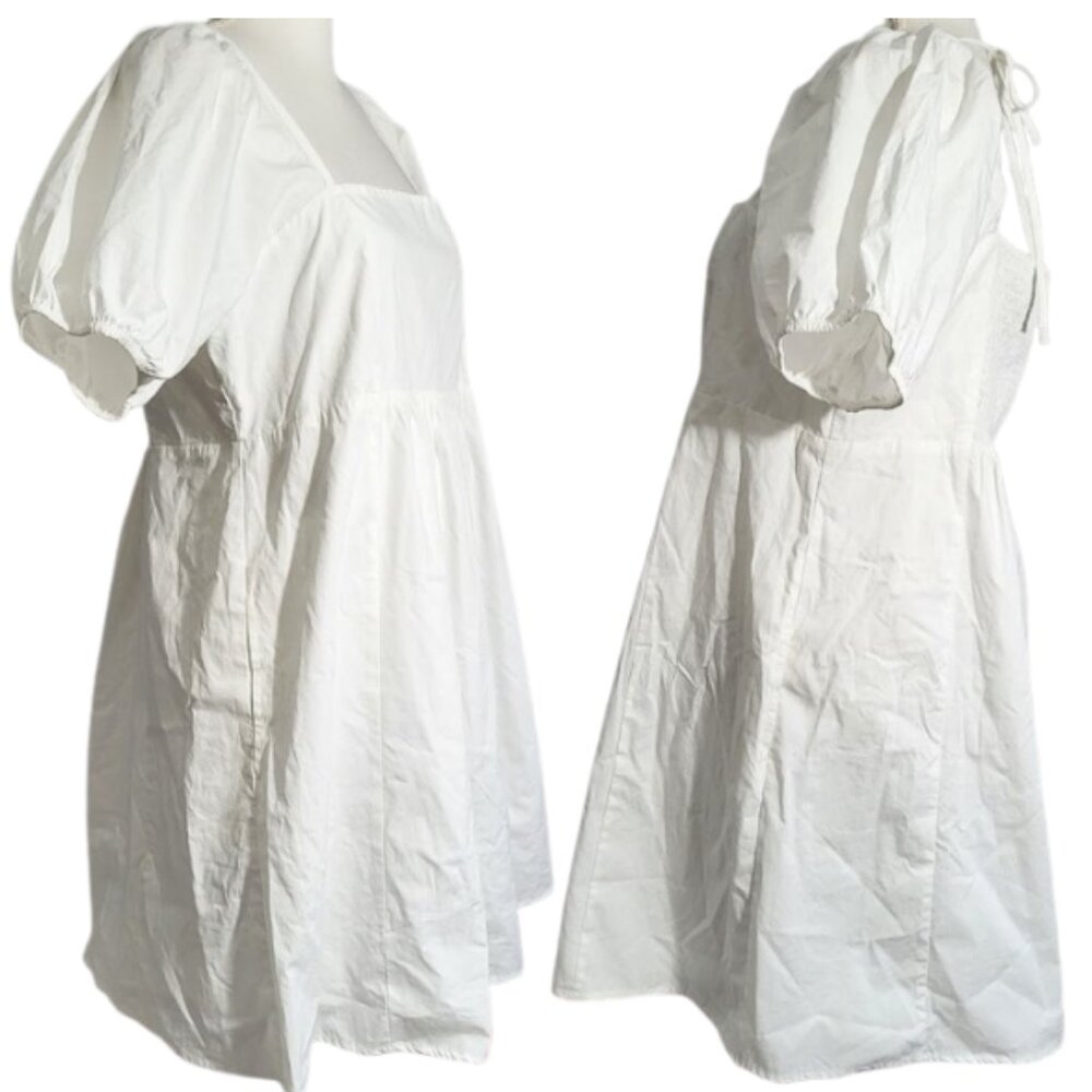 DRAPER JAMES Magnolia White Puff Sleeve Mini Dress - New With Tags Women's XL - Picture 3 of 9